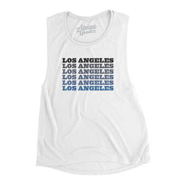 Los Angeles Repeat Women's Flowey Scoopneck Muscle Tank-Allegiant Goods Co. Vintage Sports Apparel