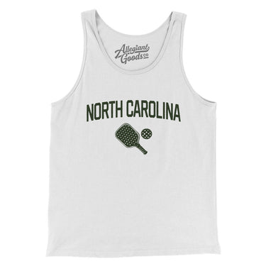 North Carolina Pickleball Men/Unisex Tank Top-White-Allegiant Goods Co. Vintage Sports Apparel
