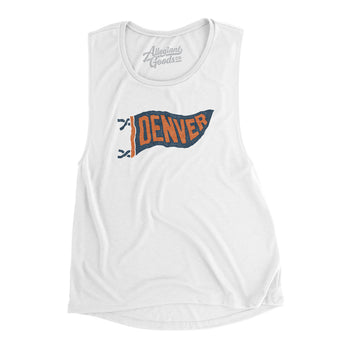 Denver Pennant Women's Flowey Scoopneck Muscle Tank-Allegiant Goods Co. Vintage Sports Apparel