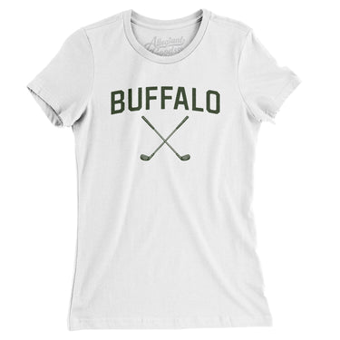 Buffalo Golf Women's T-Shirt-White-Allegiant Goods Co. Vintage Sports Apparel