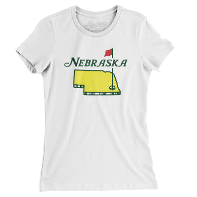 Nebraska Golf Women's T-Shirt-White-Allegiant Goods Co. Vintage Sports Apparel