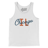 Chicago Illinois Overprinted Men/Unisex Tank Top-White-Allegiant Goods Co. Vintage Sports Apparel