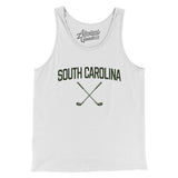 South Carolina Golf Men/Unisex Tank Top-White-Allegiant Goods Co. Vintage Sports Apparel
