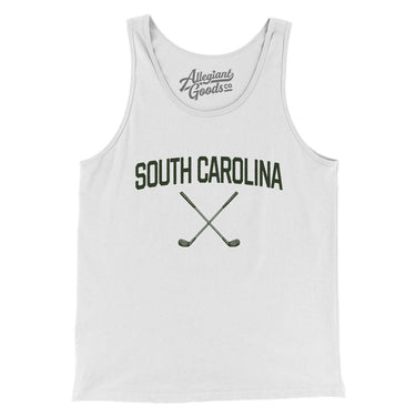 South Carolina Golf Men/Unisex Tank Top-White-Allegiant Goods Co. Vintage Sports Apparel