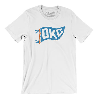 Okc Pennant Men/Unisex T-Shirt-Allegiant Goods Co. Vintage Sports Apparel