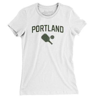 Portland Pickleball Women's T-Shirt-White-Allegiant Goods Co. Vintage Sports Apparel
