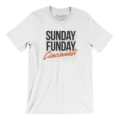 Sunday Funday Cincinnati Men/Unisex T-Shirt-White-Allegiant Goods Co. Vintage Sports Apparel