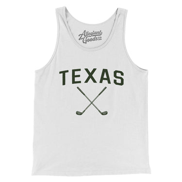 Texas Golf Men/Unisex Tank Top-White-Allegiant Goods Co. Vintage Sports Apparel