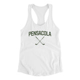 Pensacola Golf Women's Racerback Tank-White-Allegiant Goods Co. Vintage Sports Apparel