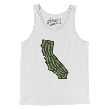 California Golf Course Men/Unisex Tank Top-White-Allegiant Goods Co. Vintage Sports Apparel