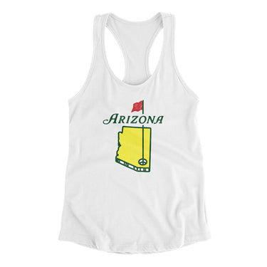 Arizona Golf Women's Racerback Tank-White-Allegiant Goods Co. Vintage Sports Apparel