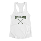 Spokane Golf Women's Racerback Tank-White-Allegiant Goods Co. Vintage Sports Apparel