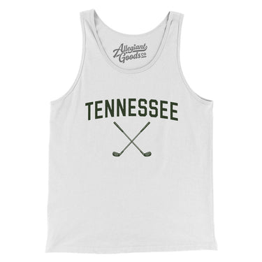 Tennessee Golf Men/Unisex Tank Top-White-Allegiant Goods Co. Vintage Sports Apparel