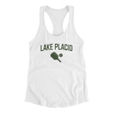 Lake Placid Pickleball Women's Racerback Tank-White-Allegiant Goods Co. Vintage Sports Apparel