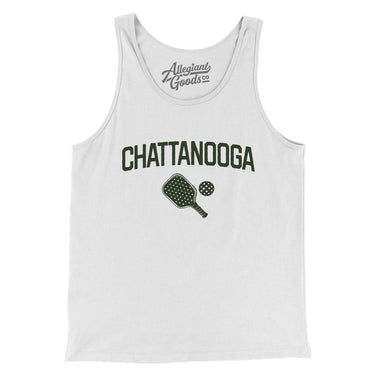 Chattanooga Pickleball Men/Unisex Tank Top-White-Allegiant Goods Co. Vintage Sports Apparel