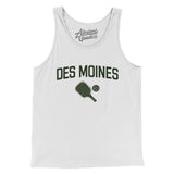 Des Moines Pickleball Men/Unisex Tank Top-White-Allegiant Goods Co. Vintage Sports Apparel