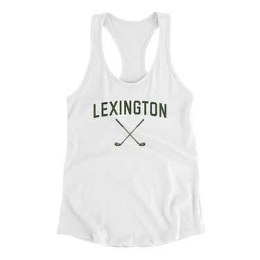 Lexington Golf Women's Racerback Tank-White-Allegiant Goods Co. Vintage Sports Apparel