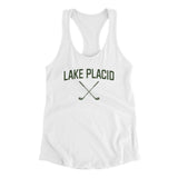 Lake Placid Golf Women's Racerback Tank-White-Allegiant Goods Co. Vintage Sports Apparel