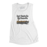 Don't Nashville My Knoxville Women's Flowey Scoopneck Muscle Tank-White-Allegiant Goods Co. Vintage Sports Apparel