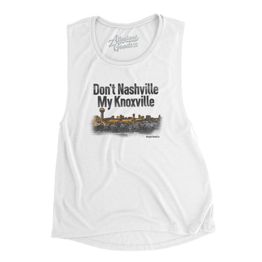 Don't Nashville My Knoxville Women's Flowey Scoopneck Muscle Tank-White-Allegiant Goods Co. Vintage Sports Apparel