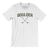 Boulder Golf Men/Unisex T-Shirt-White-Allegiant Goods Co. Vintage Sports Apparel