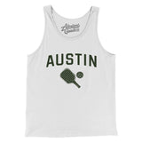 Austin Pickleball Men/Unisex Tank Top-White-Allegiant Goods Co. Vintage Sports Apparel