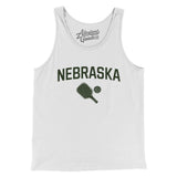 Nebraska Pickleball Men/Unisex Tank Top-White-Allegiant Goods Co. Vintage Sports Apparel