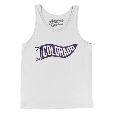 Colorado Pennant Men/Unisex Tank Top-White-Allegiant Goods Co. Vintage Sports Apparel