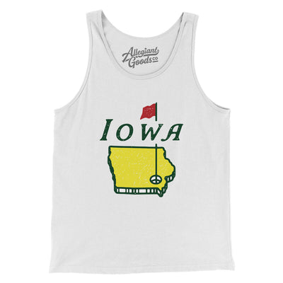 Iowa Golf Men/Unisex Tank Top-White-Allegiant Goods Co. Vintage Sports Apparel