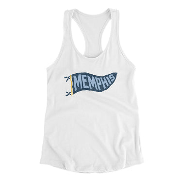 Memphis Pennant Women's Racerback Tank-Allegiant Goods Co. Vintage Sports Apparel