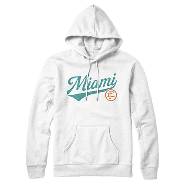 Miami Vintage Script Hoodie-Allegiant Goods Co. Vintage Sports Apparel