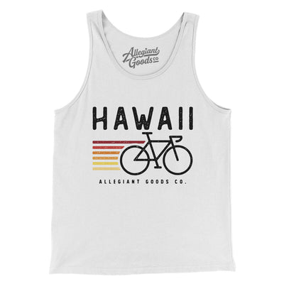 Hawaii Cycling Men/Unisex Tank Top-White-Allegiant Goods Co. Vintage Sports Apparel