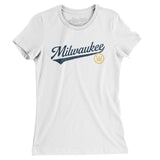 Milwaukee Vintage Script Women's T-Shirt-White-Allegiant Goods Co. Vintage Sports Apparel