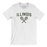 Illinois Tennis Men/Unisex T-Shirt-White-Allegiant Goods Co. Vintage Sports Apparel