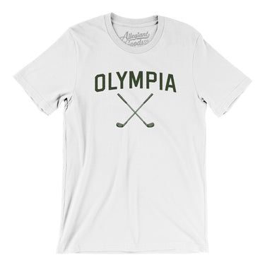 Olympia Golf Men/Unisex T-Shirt-White-Allegiant Goods Co. Vintage Sports Apparel