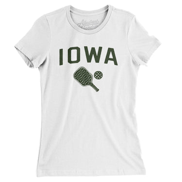 Iowa Pickleball Women's T-Shirt-White-Allegiant Goods Co. Vintage Sports Apparel