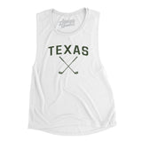 Texas Golf Women's Flowey Scoopneck Muscle Tank-White-Allegiant Goods Co. Vintage Sports Apparel