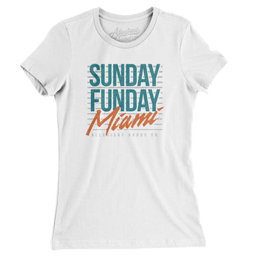 Sunday Funday Miami Women's T-Shirt-Allegiant Goods Co. Vintage Sports Apparel