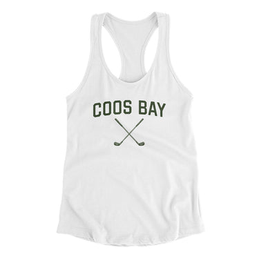 Coos Bay Golf Women's Racerback Tank-White-Allegiant Goods Co. Vintage Sports Apparel