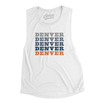 Denver Repeat Women's Flowey Scoopneck Muscle Tank-Allegiant Goods Co. Vintage Sports Apparel