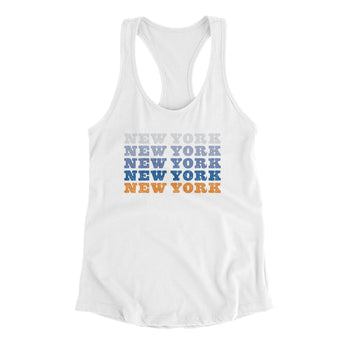 New York Repeat Women's Racerback Tank-Allegiant Goods Co. Vintage Sports Apparel