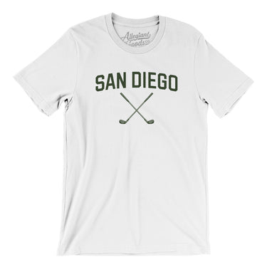 San Diego Golf Men/Unisex T-Shirt-White-Allegiant Goods Co. Vintage Sports Apparel
