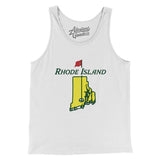 Rhode Island Golf Men/Unisex Tank Top-White-Allegiant Goods Co. Vintage Sports Apparel