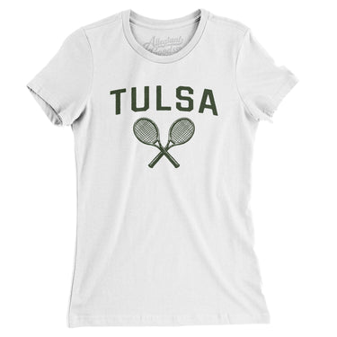 Tulsa Tennis Women's T-Shirt-White-Allegiant Goods Co. Vintage Sports Apparel