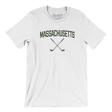 Massachusetts Golf Men/Unisex T-Shirt-White-Allegiant Goods Co. Vintage Sports Apparel