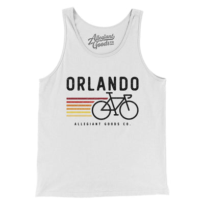 Orlando Cycling Men/Unisex Tank Top-White-Allegiant Goods Co. Vintage Sports Apparel