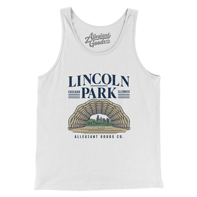 Lincoln Park Men/Unisex Tank Top-White-Allegiant Goods Co. Vintage Sports Apparel