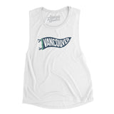 Vancouver Pennant Women's Flowey Scoopneck Muscle Tank-White-Allegiant Goods Co. Vintage Sports Apparel