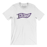 Colorado Pennant Men/Unisex T-Shirt-White-Allegiant Goods Co. Vintage Sports Apparel