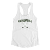 New Hampshire Golf Women's Racerback Tank-White-Allegiant Goods Co. Vintage Sports Apparel